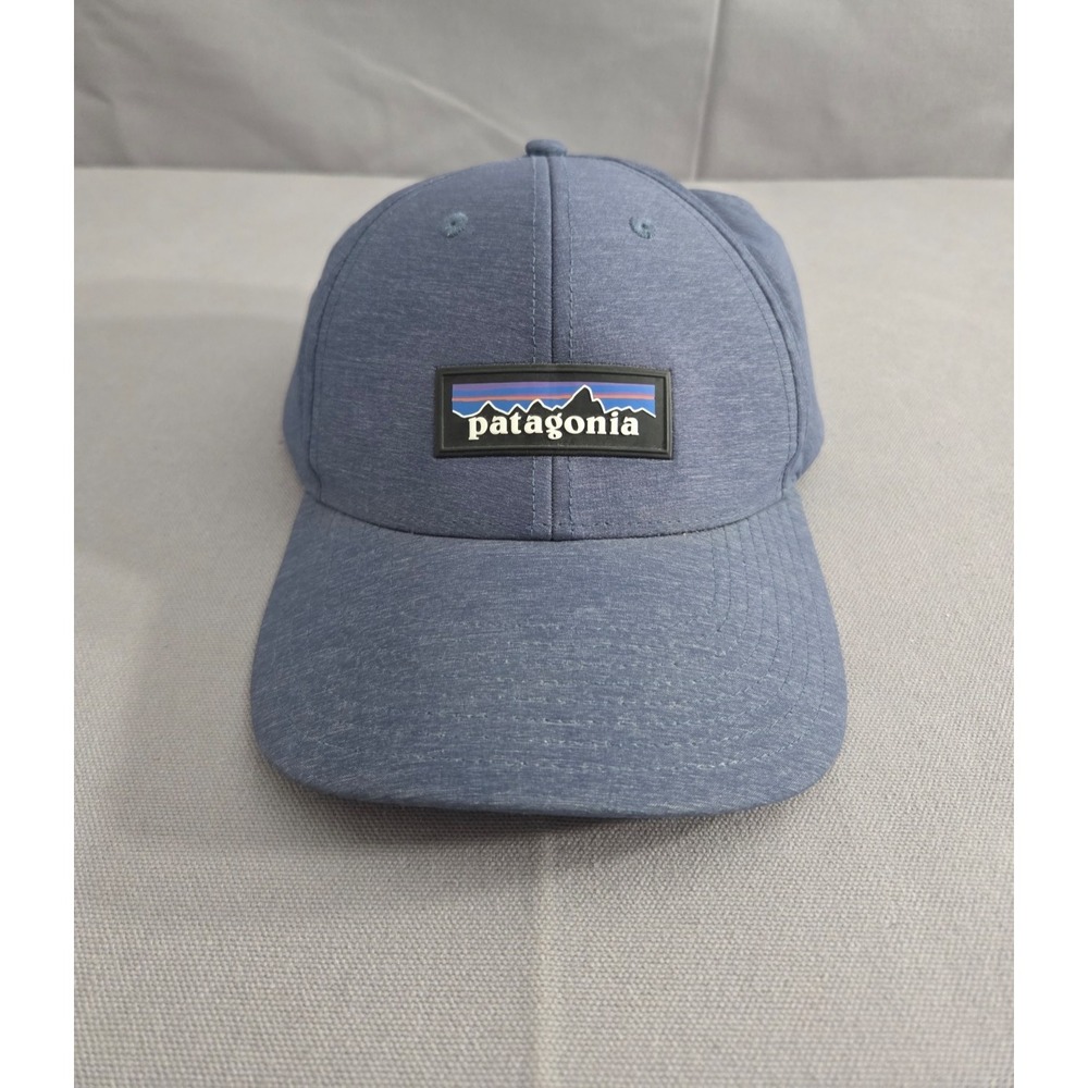 Patagonia Hat Adult Snapback Blue Black Mountains Outdoor Hiking Performance Cap